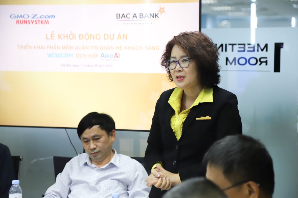 GMO Z.com RUNSYSTEM TỰ HÀO ĐỒNG HÀNH CÙNG BAC A BANK XÂY DỰNG VÀ TRIỂN KHAI PHẦN MỀM  WOWCRM TÍCH HỢP TRỢ LÝ AI  – AIKOAI